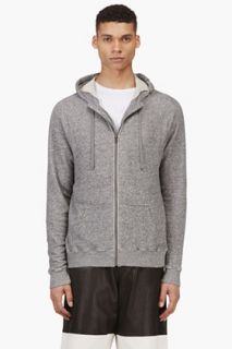 Robert Geller_seconds Grey Terry Zip Up Hoodie