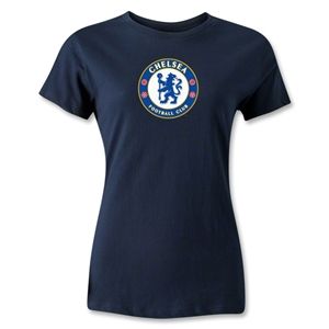 hidden Chelsea Crest Womens T Shirt (Navy)