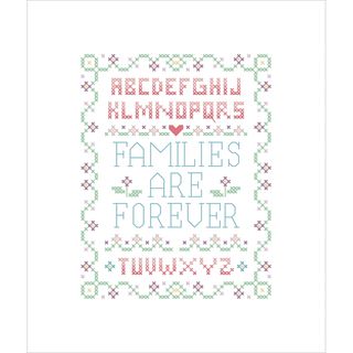 Families Are Forever Stamped Cross Stitch Kit