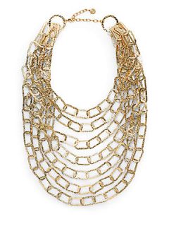 Multi Layer Chain Necklace   Gold