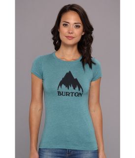 Burton Mountain Logo S/S Tee Womens Short Sleeve Pullover (Green)
