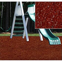 Kidwise Red Rubber Playground Mulch (RedRubber Playground Mulch A safe way to protect your children at play around potential fall areasLoose fill rubber surfacing is rated for almost twice the fall height compared to other loose fill materialsRubber mulch