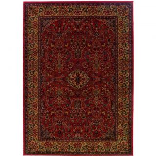 Everest Ardebil/ Crimson Power loomed Area Rug (53 X 76) (CrimsonSecondary colors Black, Deep Camel, SagePattern FloralTip We recommend the use of a non skid pad to keep the rug in place on smooth surfaces.All rug sizes are approximate. Due to the diff
