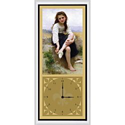 Museum Master Collection I Clock Art (YellowMaterials Wood, plastic, metal, paperFinish FramedRequires one (1) AA battery (not included)Dimensions 20 inches x 8 inches x 1.5 inches  )