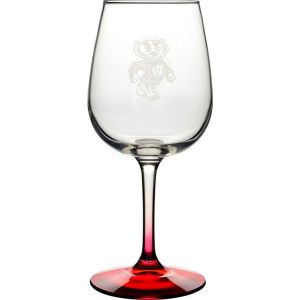Wisconsin Badgers Boelter Brands Satin Etch Wine Glass