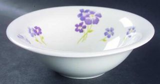 Martha Stewart China Forget Me Not Border Soup/Cereal Bowl, Fine China Dinnerwar