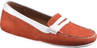 Womens Sebago Lucerne   Red/White Patent Penny Loafers