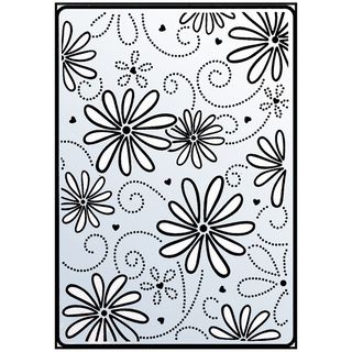 Crafts too Embossing Folder 4x6 daisy and Swirl
