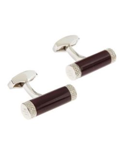 Fiber Optic Cylinder Cuff Links, Dark Purple