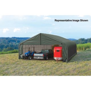 ShelterLogic Peak Style 30ft.W Garage/Storage Shelter   Green, 28ft.L x 30ft.W