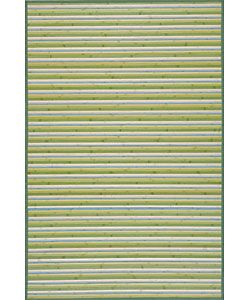Handmade Lime Green Bamboo Runner (2x7) (GreenPattern StripeMeasures 0.125 inch thickTip We recommend the use of a non skid pad to keep the rug in place on smooth surfaces.All rug sizes are approximate. Due to the difference of monitor colors, some rug 