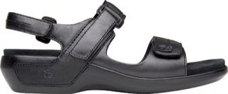 Womens Aravon Katy   Black Leather Casual Shoes