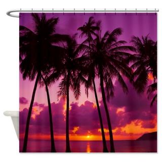  Purple Tropical Sunset 1 Shower Curtain  Use code FREECART at Checkout