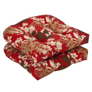 Outdoor Bench/Loveseat/Swing Cushion   Brown/Red Floral