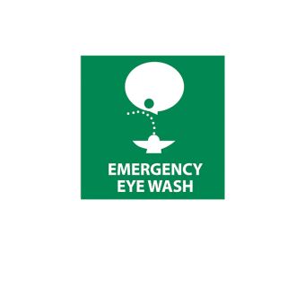 Nmc Vinyl Safety Signs   7X7   Emergency Eye Wash