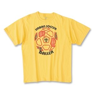 hidden The Worlds Game Soccer T Shirt (Yellow)