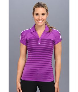 adidas Golf Puremotion Tour CLIMACOOL Polo 14 Womens Short Sleeve Pullover (Purple)