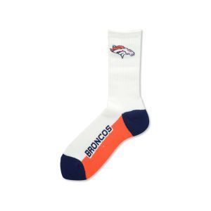 Denver Broncos For Bare Feet Crew White 506 Sock