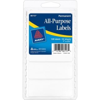 Avery All Purpose Label, 1 W x 2.75 L, White (06113)