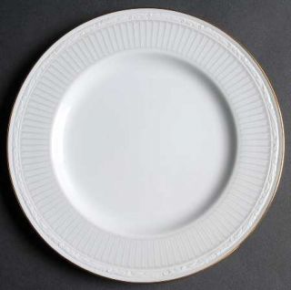 Noritake Sheridan Gold Salad Plate, Fine China Dinnerware   White Scapes,Column