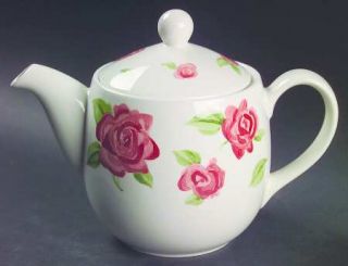 Nikko Wild Roses Teapot & Lid, Fine China Dinnerware   Home Plate,All Over Roses
