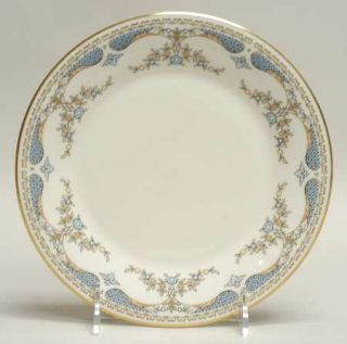 Royal Doulton Curzon Salad Plate, Fine China Dinnerware   Fine China, Blue Andwh