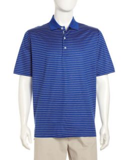 Thin Stripe Polo Shirt, Coast Blue