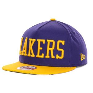 Los Angeles Lakers New Era NBA Hardwood Classics Flip Up Team A Frame 9FIFTY Snapback Cap