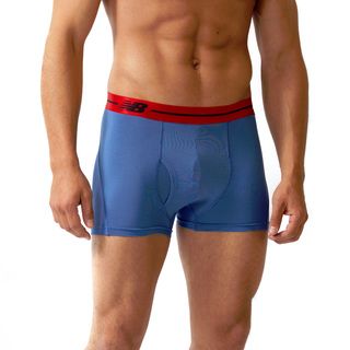New Balance Mens Performance Vision Blue/ Red Sport Trunks (3 inch Inseam)