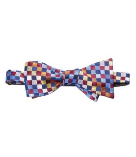 Brown/Blue Checkers Bow Tie JoS. A. Bank