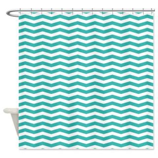  Turquoise Chevron Shower Curtain  Use code FREECART at Checkout