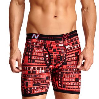 New Balance Mens Red Typography Photoprint Boxer Briefs