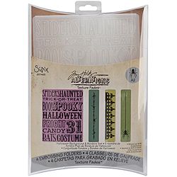 Sizzix Texture Fades Halloween Embossing Folders (pack Of 4)