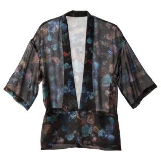Mossimo Womens Sheer Kimono Jacket   Black XL