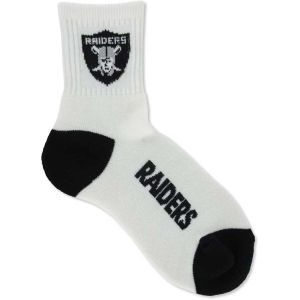 Oakland Raiders For Bare Feet Ankle White 501 Med Sock