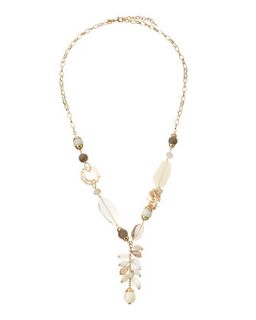 Crystal Bead Long Tassel Necklace