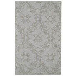 Trends Light Taupe Medallions Wool Rug (50 X 80)