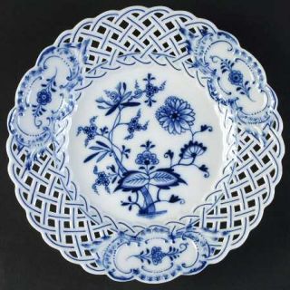 Meissen (Germany) Blue Onion (Pierced, No Trim) Salad Plate, Fine China Dinnerwa