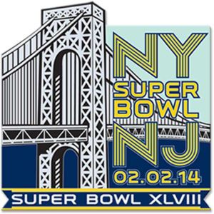 Super Bowl XLVIII Wincraft NFL Super Bowl XLVIII George Washington Bridge Pin