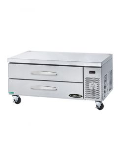 Kool It 52.8 in Chef Base w/ 2 Drawers, Side Mounted Refrigeration, Four 5 in Casters, Stainless