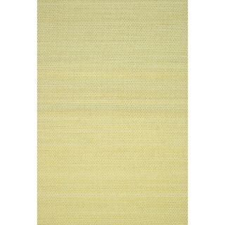 Hand woven Poplin Citron Wool/ Cotton Rug (710 X 11)