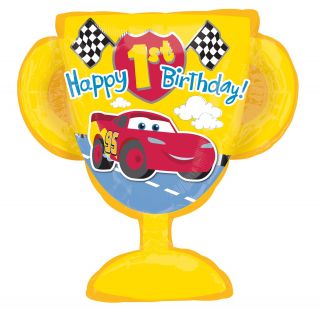 Cars 1st Birthday Jumbo Foil Balloon