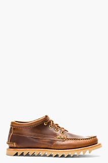 Yuketen Brown Leather Maine Guide Moccasins