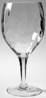 Judel Drapery Optic Water Goblet   Clear, Drapery Optic, Smooth Stem