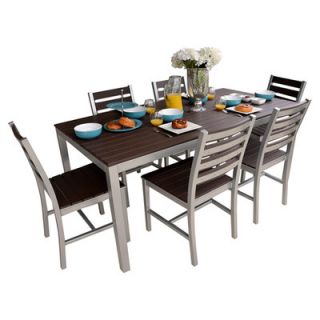 Elan Furniture Loft 72x36 Outdoor Dining Set GD LT1TDX 367230 Frame Finish