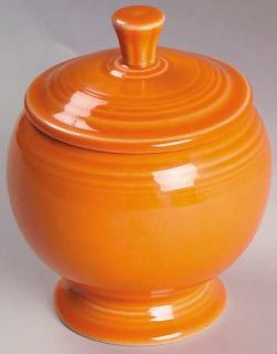 Homer Laughlin  Fiesta Tangerine (Newer) Individual Sugar Bowl & Lid, Fine China