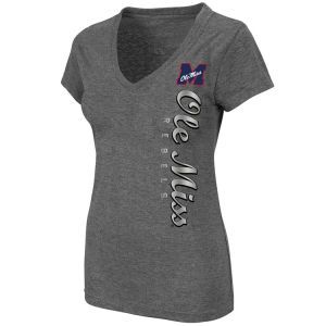 Mississippi Rebels Colosseum NCAA Womens Fantasy Vneck T Shirt