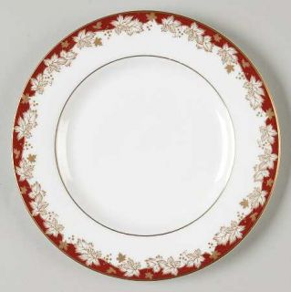 Royal Doulton Winthrop Bread & Butter Plate, Fine China Dinnerware   Red Edge, G