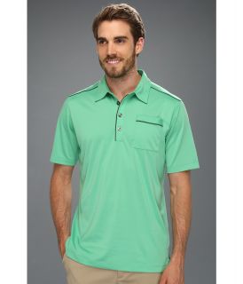 Ashworth AM1128 Performance Pocket Golf Shirt Mens Short Sleeve Pullover (Green)