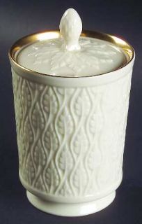 Lenox China Gourmet Collection Jam/Jelly & Lid, Fine China Dinnerware   Cream,Le